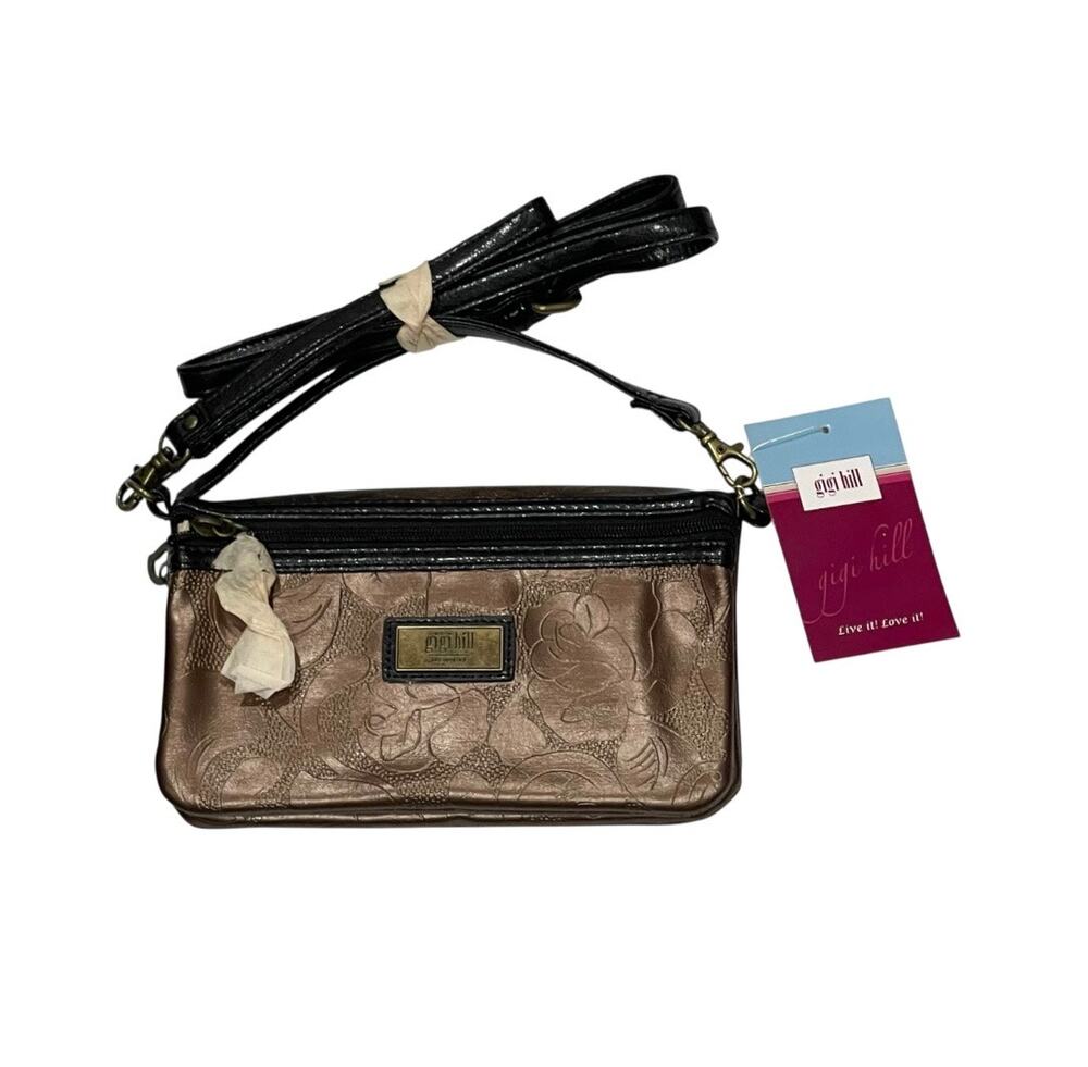 Gigi Hill Los Angeles Small Tan Cow Print Purse Crossbody